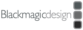 A transparent picture of the Black Magic Design logo.