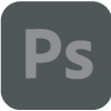 A transparent picture of the Photoshop logo.