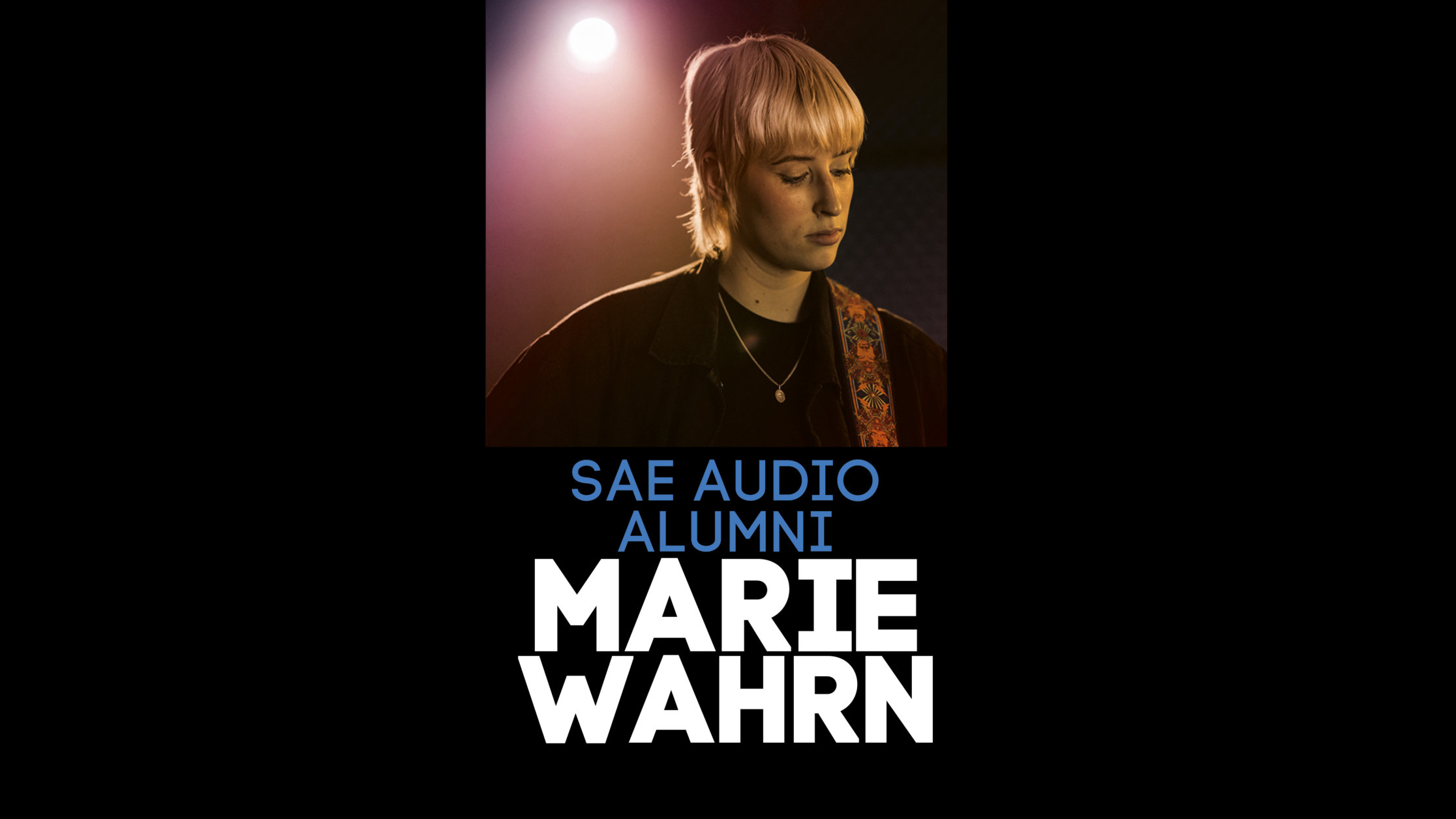 A blog cover picture of SAE Audio Production alumni, Marie Wahrn, sharing her experience on how to become a recording artist.