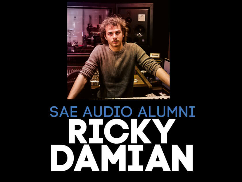 A blog cover picture of SAE Audio alumni, Ricky Damian, talking about how becoming a Grammy-award winning audio producer.