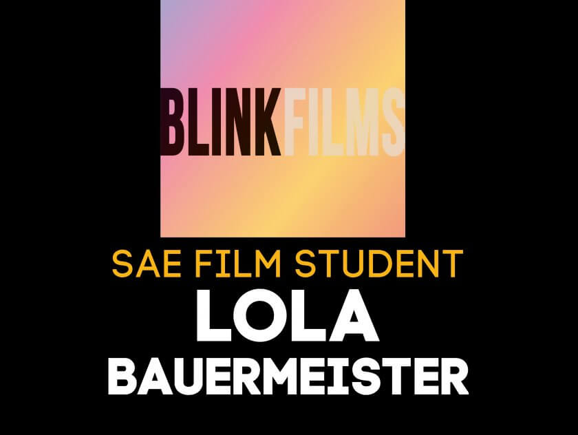 A blog cover picture of SAE Film student, Lola Bauermeister, talking about working with a BAFTA award-winning film studio.