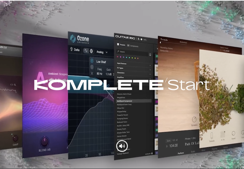 A picture of Native Instrument's promotion of the Komplete Start bundle.