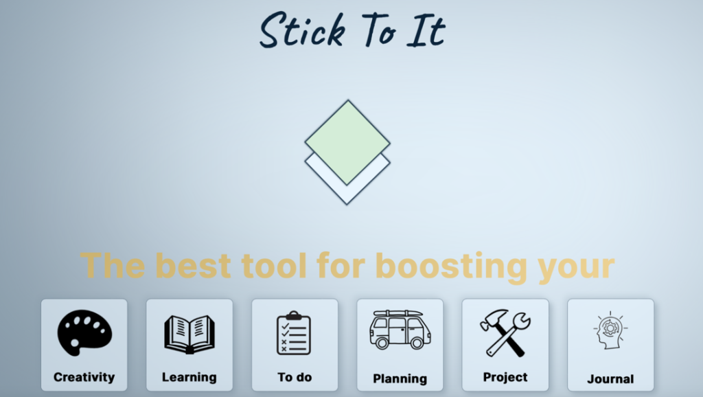 Stick to It, a website developed by SAE's Hamed (Aitch) Musari.