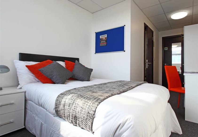 A picture of the bed in one of the student accommodation options at Fresh in Glasgow.