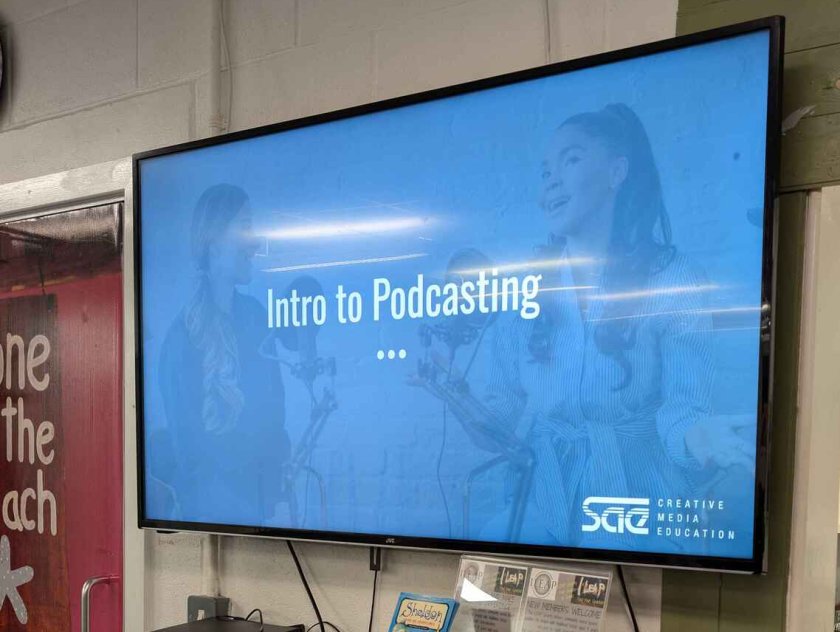 SAE partners on Intro to Podcasting workshop